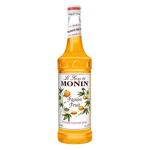 Monin - Passion Fruit Syrup, Sweet Tropical Flavors, Great for Teas, Sodas, & Cocktails, Natural Flavors, No Artificial Sweeteners or Ingredients, Gluten-Free, Vegan, Non-GMO, Clean Label (750ml)