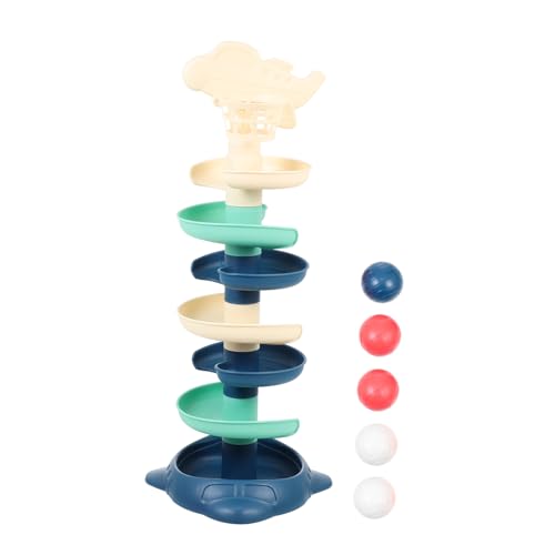 VICASKY 1 Set Fun Shooting Tracks Play Desktop Basketball Toy Track Ball Rotating Toys Toy for Game Plaything Funny Track Stack Toys Funny Ball Drop Toy Colorful Rolling Ball Tower