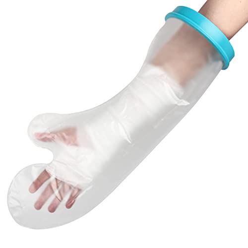 UpGoing 100% Waterproof Arm Cast Cover for Shower Bath, Adult Reusable Arm Cast Covers Protector Shower Bag for Wound Arm, Hands, Wrists, Elbow, Finger [New Upgraded]