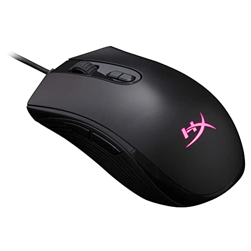 HyperX Pulsefire Core - RGB Gaming Mouse, Software Controlled RGB Light Effects & Macro Customization, Pixart 3327 Sensor up to 6,200DPI, 7 Programmable Buttons, Mouse Weight 87g,Black