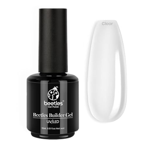 Beetles Gel Nail Polish Beetles Builder Gel 7 in 1 Builder Strengthener Gel Clear Color Hard Gel Builder Extension Nail Gel for Holiday Nail Art Design Gift for Girls