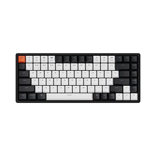 Keychron K2 75% Layout 84 Keys Hot-swappable Bluetooth Wireless/USB Wired Mechanical Keyboard with Gateron G Pro Blue Switch/Double-Shot Keycaps/RGB Backlight/Aluminum Frame for Mac Windows Version 2
