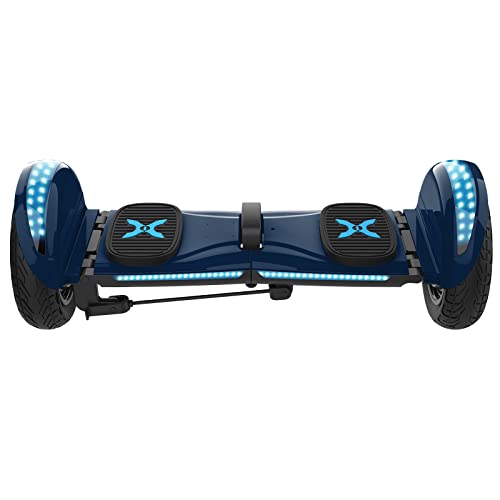 Hover-1 Rogue Electric Folding Hoverboard | 9MPH Top Speed, 7 Mile Range, 5HR Full-Charge, Built-In Bluetooth Speaker, Rider Modes: Beginner to Expert, Blue