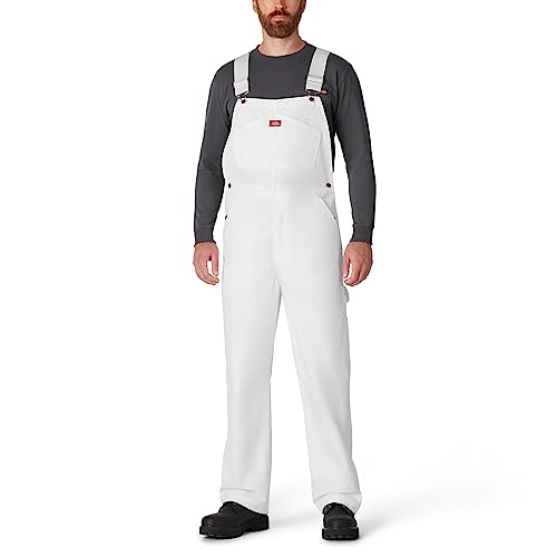 Dickies Industrial Wear mens Painters Bib Overall , White, 34W x 32L US