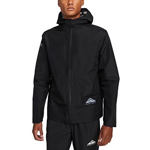 Nike GORE-TEX INFINIUM Men's Trail Running Jacket (Large, Black/Dark Smoke Grey)