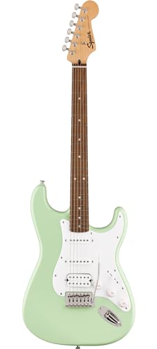Fender Squier Sonic Stratocaster HSS Electric Guitar, Laurel Fingerboard, White Pickguard - Surf Green