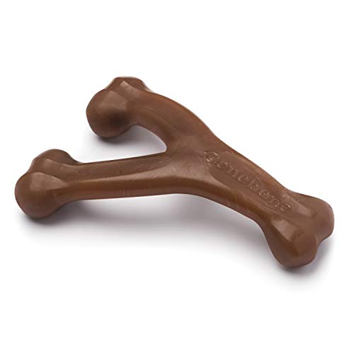 Benebone Indestructible Wishbone Dog Chew Toy for Aggressive Chewers, Long Lasting Tough Boredom Breaker for Dogs, Real Peanut Flavour, For Medium Dogs, Made in the USA.