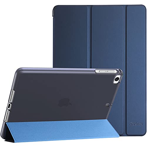 ProCase Slim Cover for iPad Mini 5 Generation 2019/ Mini 4 3 2 1 (Old Model) 7.9 inch, Slim Soft TPU Back Cover Trifold Stand Folio Smart Case for iPad Mini 5 4 3 2 1 -Navy