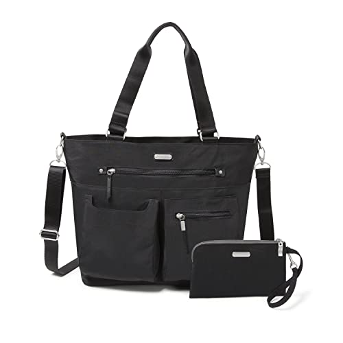 Baggallini Any Day Tote with RFID Phone Wristlet - Crossbody Tote Bag for Women - Lightweight Travel Bag