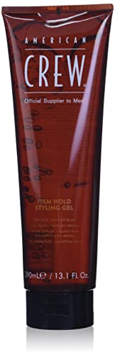 American Crew Men's Hair Gel, Firm Hold, Non-Flaking Styling Gel, 13.1 Fl Oz