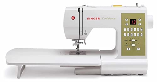 SINGER | Confidence 7469Q Computerized & Quilting Sewing Machine with Built-In Needle Threader, 98 Built-In Stitches - Sewing Made Easy, White