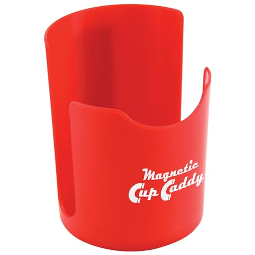 Master Magnetics Magnetic Cup Caddy - Keep Your Favorite Beverage at Hand, 3.3' Inner Diameter, 4.625' Height, Red, 07582