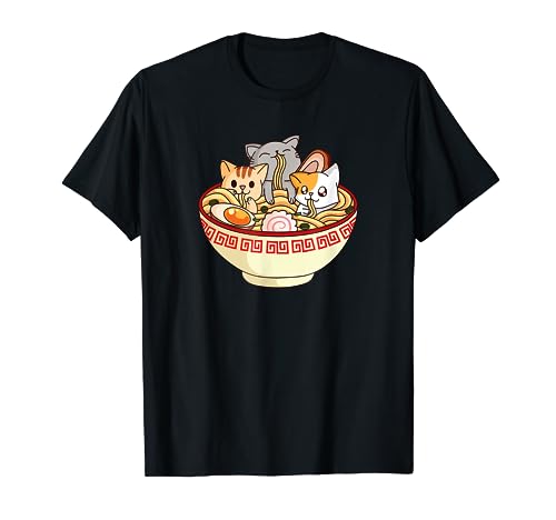 Ramen Noodle Gift Shirt Cute Kawai Kitty Cat Lover Gifts