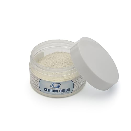 Glass Polish 90002 Cerium Oxide Fine Grade Glass Polishing Powder - TREO 95% - 2.5 microns – 3.52 Oz - White