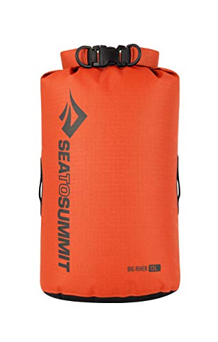 Sea to Summit Big River Dry Bag, Ultra-Durable Roll-Top Dry Storage, 13 Liter, Orange