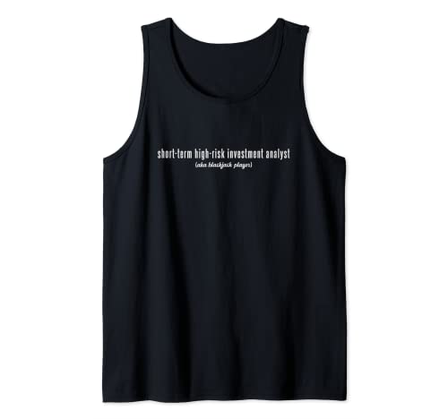 Blackjack Player Gambling Casino Investment Analyst Tank Top