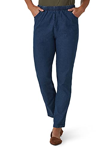 Chic Classic Collection Women's Stretch Elastic Waist Pull-On Legging Pant Mid Shade Denim 12 Petite