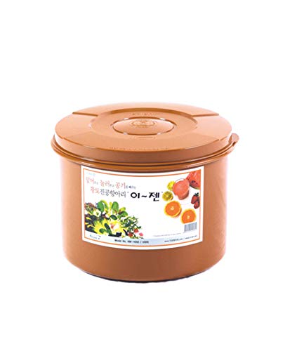 E-Jen Premium Kimchi, Sauerkraut Container Probiotic Fermentation with Inner Vacuum Lid Round (1.3 gal/ 5L)