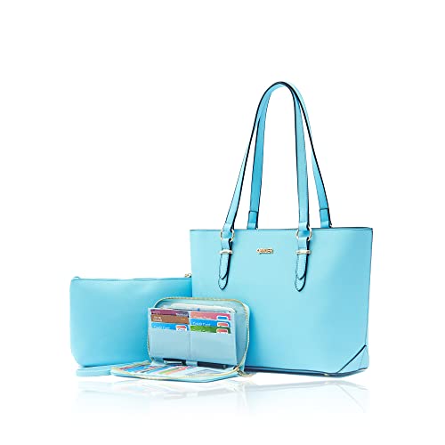 Large Purse And Wallet Set For Women Woman Ladies Purses With Wallet Sets Matching Tote Handbags Blue