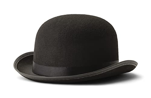 Dress Up America Derby Hats - Derby Bowler Hat for Kids and Adults - Black Velvet Bowler Hat Costume (Kids)