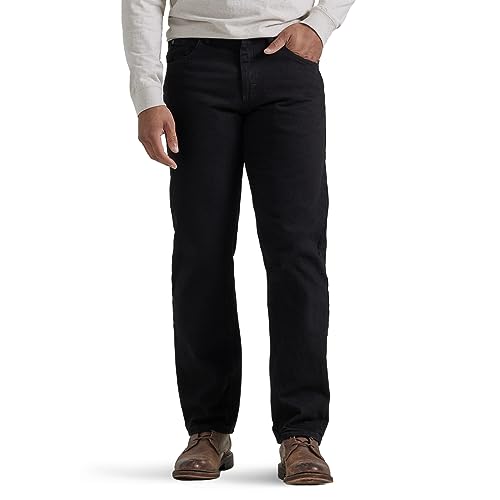 Wrangler Authentics Men's Classic 5-Pocket Relaxed Fit Cotton Jean, Black, 40W x 32L