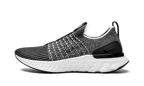 Nike Men's React Phantom Flyknit 2 Running Shoes Black | White Size 10.5