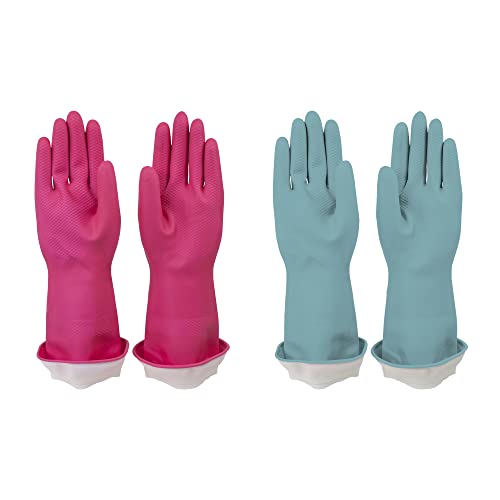 Casabella waterblock Glove 2pk Large - Pink/Blue