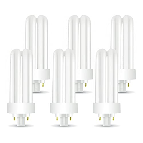 Circle (6 Pack) PLT-26W 865, 4 Pin GX24q-3, 26 Watt Triple Tube, Compact Fluorescent Light Bulb