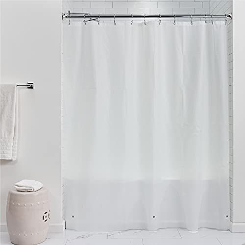 Gorilla Grip PEVA Waterproof Shower Curtain Liner, Strong Weighted Magnets, Rust Resistant Grommets, Heavy Duty Thick Liners, Easy Hang, Fits Standard Bathroom Showers and Bath Tubs, 72x72, Frosted