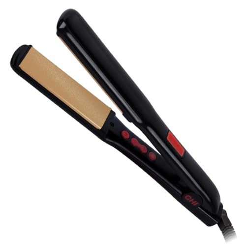 CHI G2 Professional Hair Straightener Titanium Infused Ceramic Plates Flat Iron | 1 1/4' Color Coded Temperature Ranges up 425°F For all hair types Includes Thermal Mat