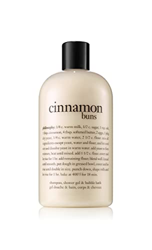 philosophy cinnamon bun shampoo, shower gel & bubble bath, 16 oz
