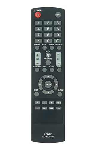 LC-RC1-16 Replace Remote fit for Sharp TV LC-50LB370U LC-32LB370U LC-32LB370 LC-32LB261U LC-42LB261U LC-50LB261U LC-32LB150U LC-42LB150U LC-50LB150U LC-43LB370U