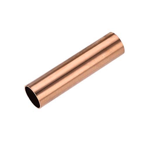 uxcell Copper Round Tube, 25mm OD 1mm Wall Thickness 100mm Length Straight Pipe Tubing