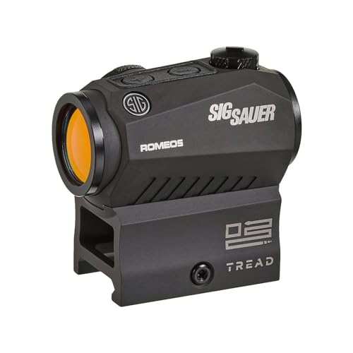 Sig Sauer Romeo5 1x20mm Tread Closed Red Dot Sight High-Performance Durable Waterproof Fog-Proof Compact 2 MOA Red Dot Sight for SIG M400 Tread