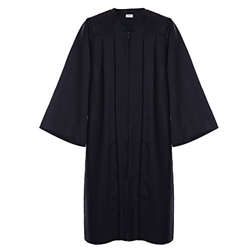 Newrara Unisex Premium Matte Graduation Gown Only (X-Large 54(5'9'-5'11'), Black)