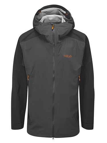 RAB Men's Kinetic Alpine 2.0 Waterproof Breathable Jacket for Skiing and Mountaineering - Anthracite - Medium