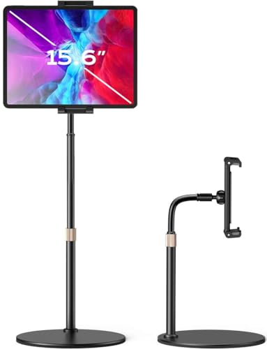 LISEN Tablet Stand and Holder Adjustable, Tablet Holder for Desk, Thick Case Friendly iPad Holder Stand Compatible with(4.7'-13') iPad Pro 12.9,10.9,10.2, Air Mini 4 3 2, Fire, Tab, Nexus, Kindle