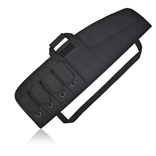 AUMTISC Soft Rifle Gun Case Bag, Ar15 Tactical Airsoft Shotgun Carrying Cases Bags for Hunting Shooting, Black 42“