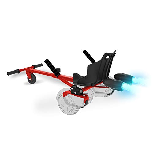 Hover-1 Falcon-1 Buggy Attachment | Turbo LED Lights, Compatible with All 6.5' & 8' Hoverboards, Hand-Operated Rear Wheel Control, Adjustable Frame, Easy Install