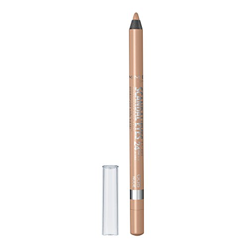 Rimmel London Scandaleyes Waterproof Kohl Kajal Eyeliner Pencil, Intense Color, Long-Wearing, Smudge-Proof, 005, Nude, 0.04oz