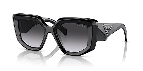 Prada PR 14ZS 1AB09S Black Plastic Fashion Sunglasses Grey Gradient Lens