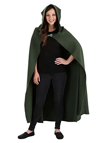 Fun Costumes Lord of The Rings Adult Premium Elven Cloak, Lord of The Rings Coplay Cloak, Legolas Elven Cloak Costume Accessory Standard Black