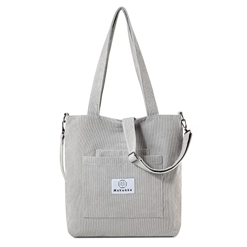 Makukke Corduroy Totes Bag Women - Shoulder Hobo Bag Handbags Crossbody Bag Big Capacity Shopping Purses…