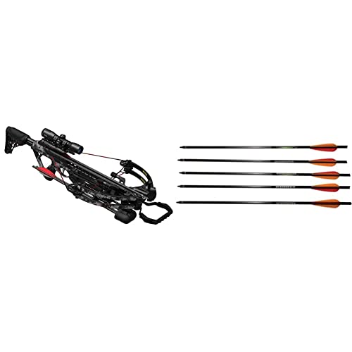 BARNETT TS380 High-Speed Crossbow Bundle with Carbon Arrows, Anti-Dry Fire Trigger, 4x32mm Scope, Quiver