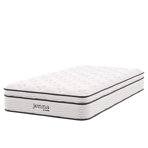 Modway Jenna 10” Innerspring and Memory Foam Twin Mattress With Individually Encased Coils