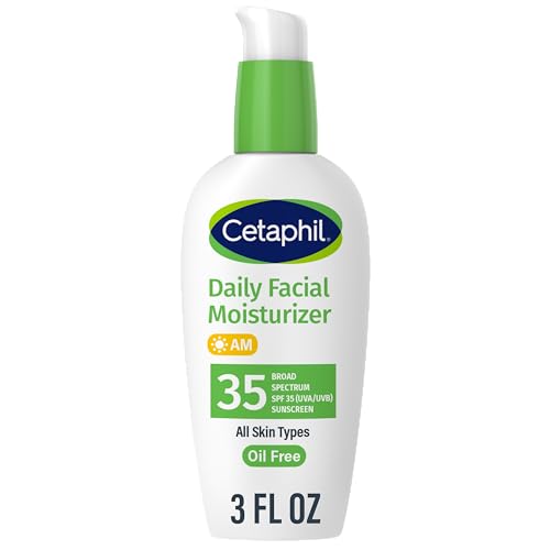 Cetaphil Face Moisturizer, Daily Oil Free Facial Moisturizer with SPF 35, For Dry or Oily Combination Sensitive Skin, Fragrance Free Face Lotion (Packaging May Vary)
