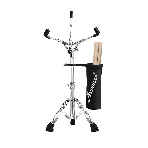 Arborea Snare Stand Snare Drum Stand with Drumstick Holder Adjustable Fit For 10''-14'' Dia Drums Height Range 13.4-23 Inches Drum Practice Pad Stand