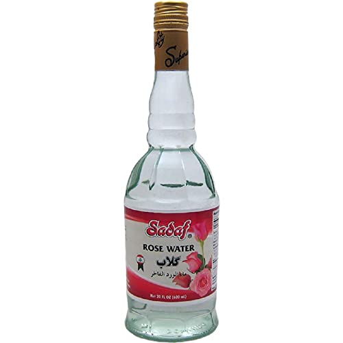 Sadaf Rose Water for Cooking 20 oz - Food Grade Rose Water for Baking, Food Flavoring or Drinking - Edible Rose Water Drink - Ideal for Persian desserts or beauty care - Product of Lebanon