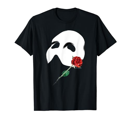 Official 'Phantom of the Opera' Vintage Mask & Rose T-Shirt