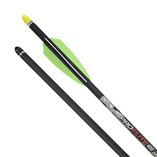 TenPoint Pro Elite 400 Carbon Crossbow Arrows with Alpha-Nocks (6-Pack)